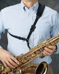 Saxophone Sling Strap Black Regular Length